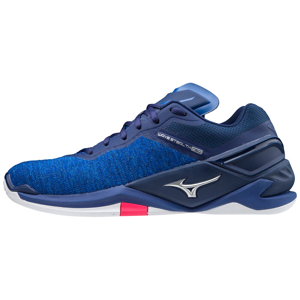 Mizuno Men's Wave Stealth Neo Handball Shoes Blue/Silver/Pink (X1GA200020-KXH)